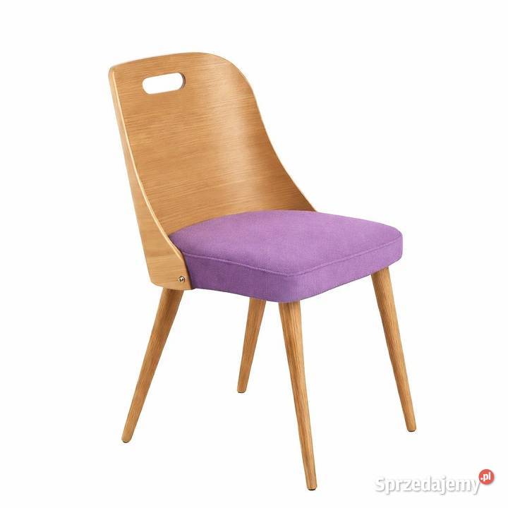 Krzesło Drewniane Tapicerowane Liliowy KDD77 52cm Warszawa
