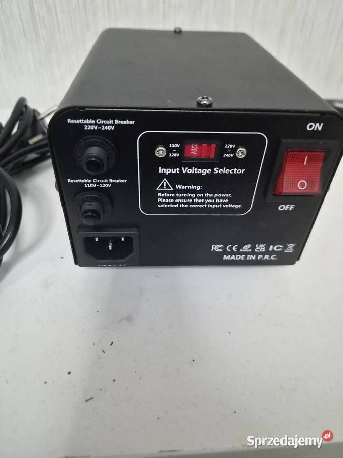 Transformator Napięcia 110V Do 220V Wyłącznikiem Głogów