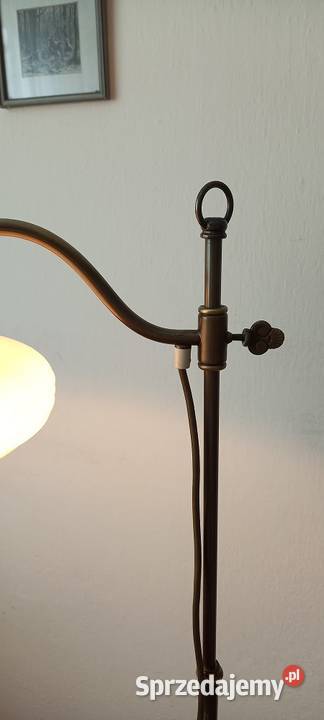 Mosiężna lampa podłogowa z ruchomym ramieniem łódzkie Skierniewice