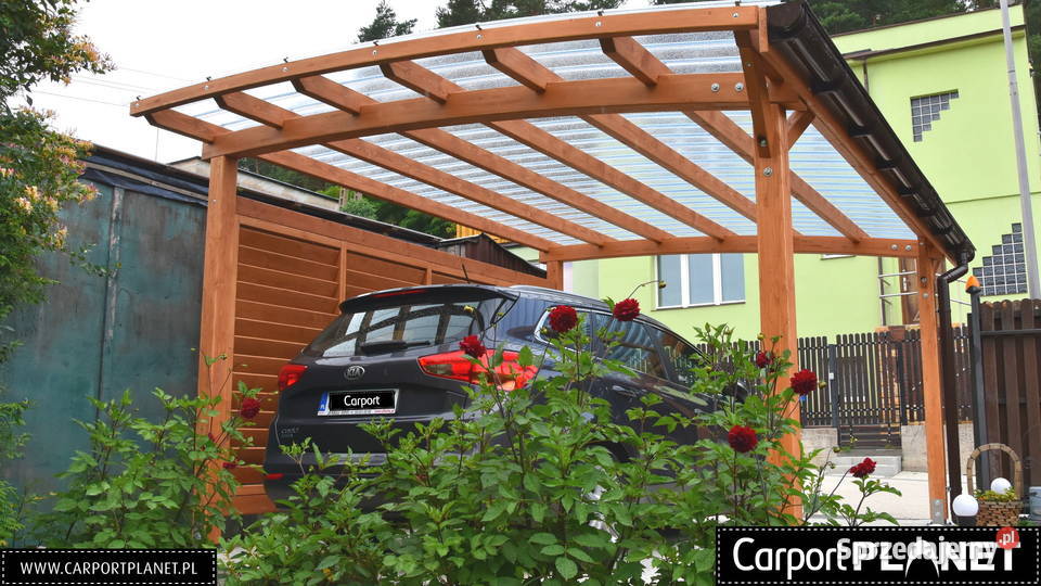 Wiata garażowa wiata na samochód z drewna Gdynia
