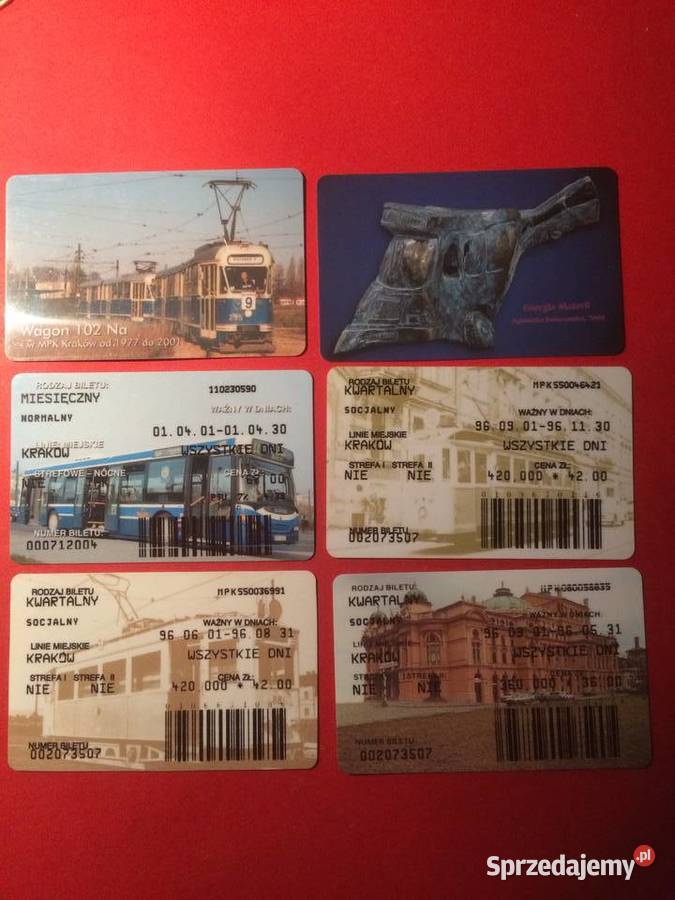 781 Bilety Komunikacji Miejskiej Kraków Szczecin sprzedam