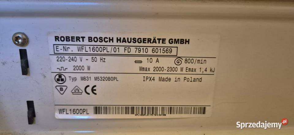 Pralka Bosch Maxx WFL1600 używana wielkopolskie Września