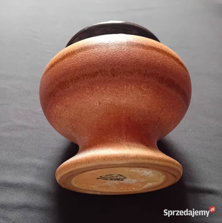 Ceramiczna częściowo szkliwiona osłonka doniczki wielkopolskie