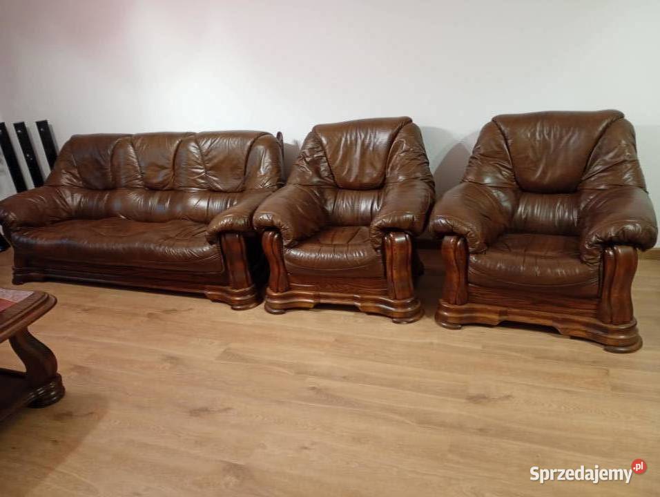 Sprzedam wypoczynek skórzany dwa fotele Sierpc