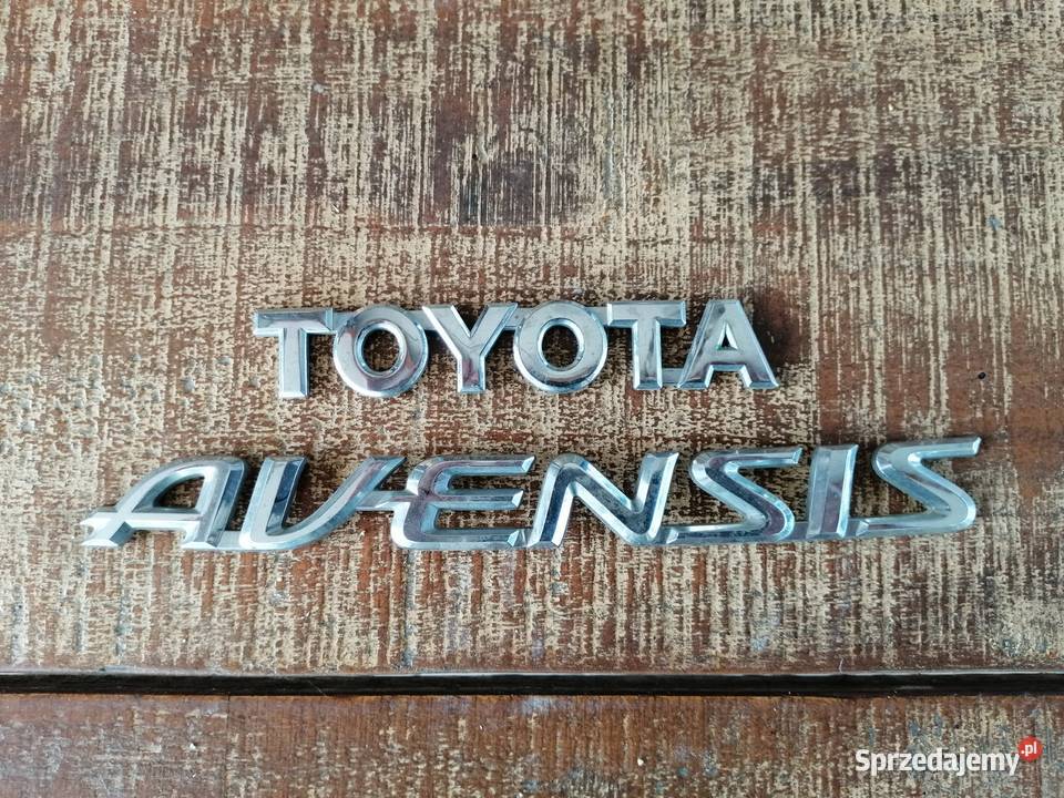 TOYOTA AVENSIS emblemat znaczek napis klapy osobowe Poddębice