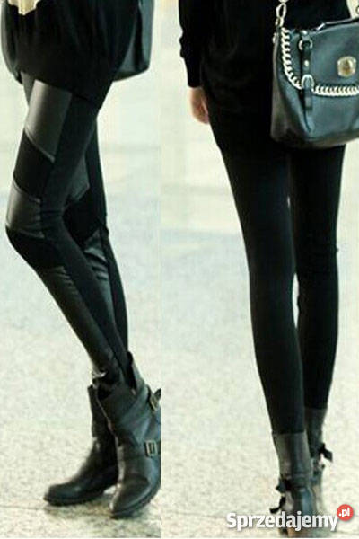 HIT modne legginsy czarneMATERIAŁ EKO SKÓRA Łódź sprzedam