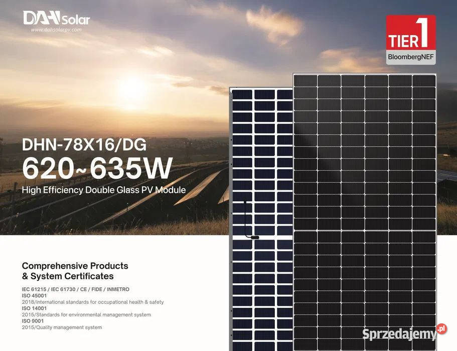 Panel fotowoltaiczny DAH Solar 620W sprzedam