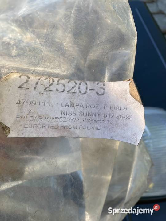 NOWA Lampa Pozycyjna Prawa Nissan Sunny B12 N13 Kamocin