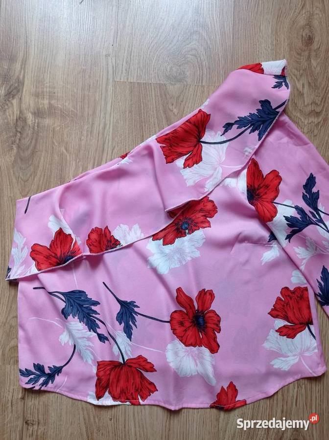 Nowa różowa bluzka w kwiaty