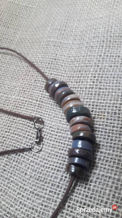 Naszyjnik ceramiczny ręcznie wykonany Otwock