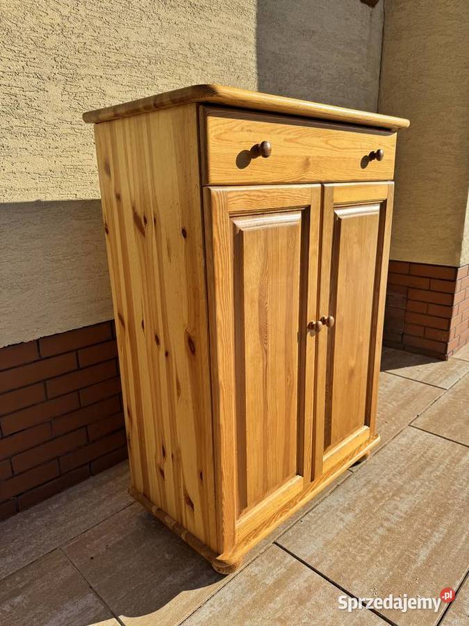 Szafka sosnowa drewniana komoda wyższa Sulbiny