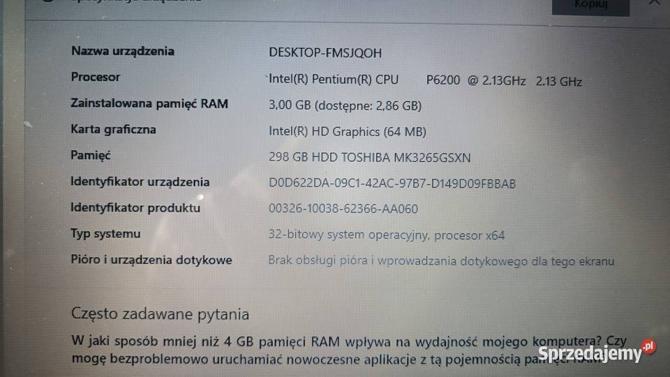 Laptop Toshiba Satellite C660 Katowice
