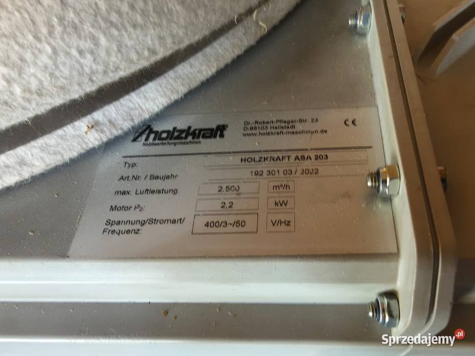 Odciąg trocin przemysłowy Holzkraft ASA 203 Gorlice