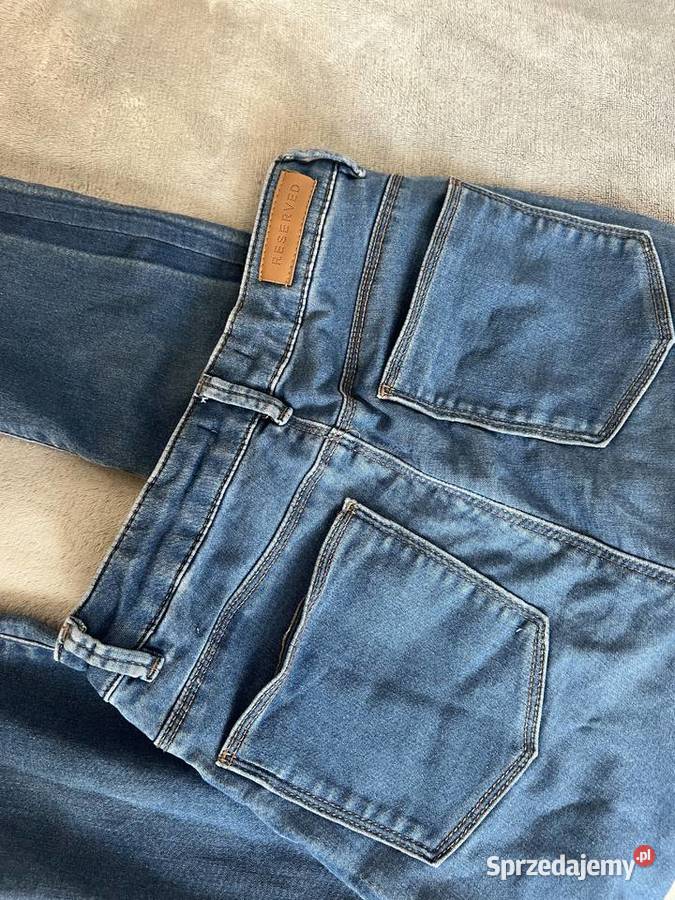 Jeansy skinny spodnie jeansowe rurki granatowe Jasło