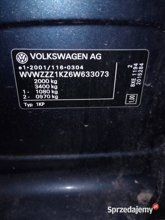 Volkswagen Golf plus 19tdi Kraków sprzedam