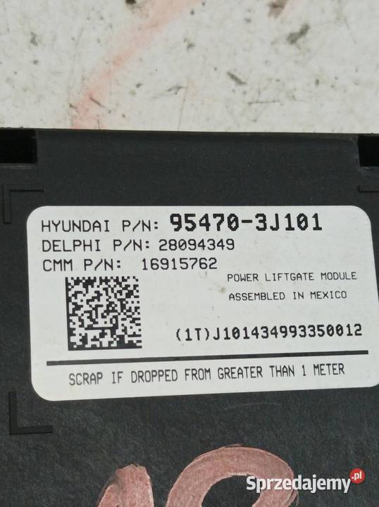 MODUŁ 954703J101 KLAPY BAGAŻNIKA Hyundai ix55 I Rok produkcji 2010 sprzedam