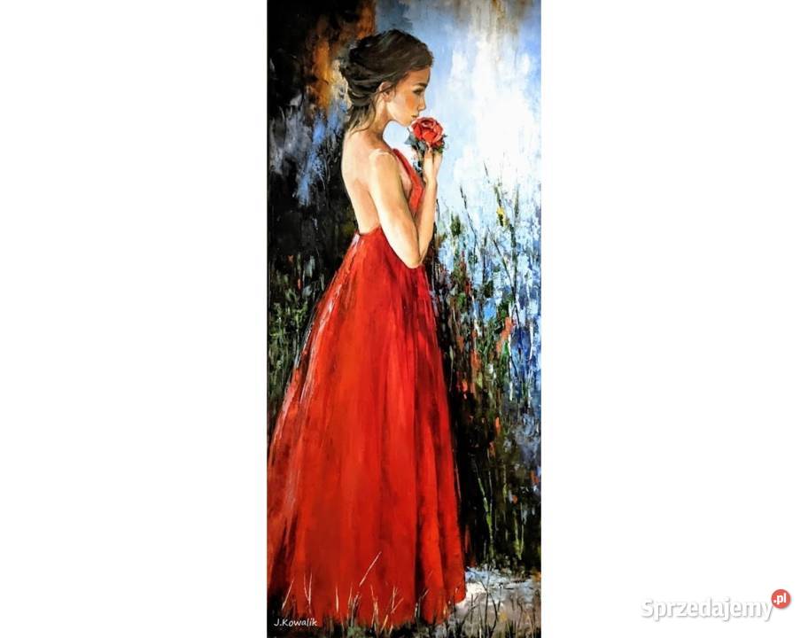 Kowalik Czerwona róża dziewczyna kobieta akt Warszawa