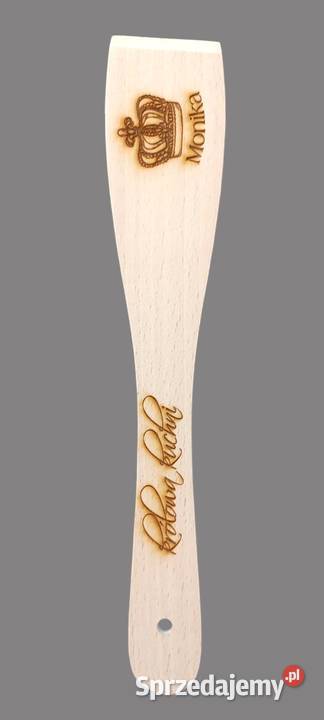 Łopatka drewniana prosta kuchenna z grawerem Chrzanów