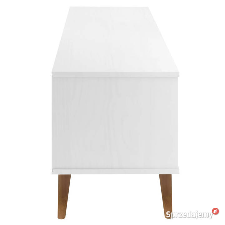 Szafka TV MOLDE biała 158x40x49 lite drewno mazowieckie