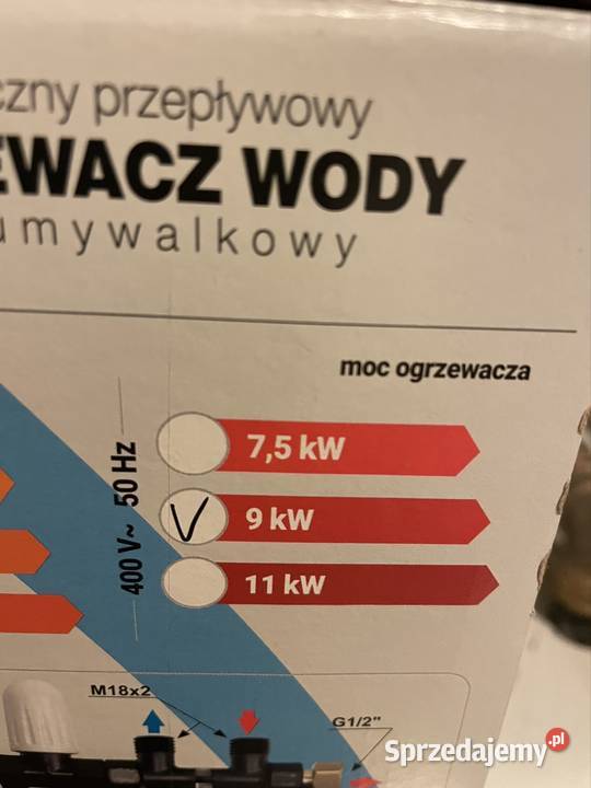 Ogrzewacz przepływowy dafi 9kW mazowieckie Piaseczno