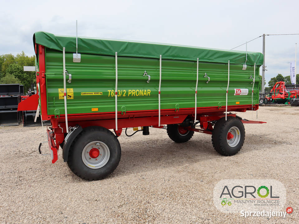 Przyczepa dwuosiowa PRONAR T6532 6 TON KREDYT nieuszkodzony Pasłęk sprzedam