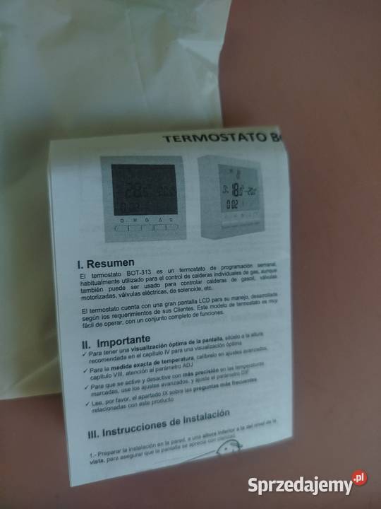 Termostat do końca na gaz LCD mazowieckie Nowy Starogród