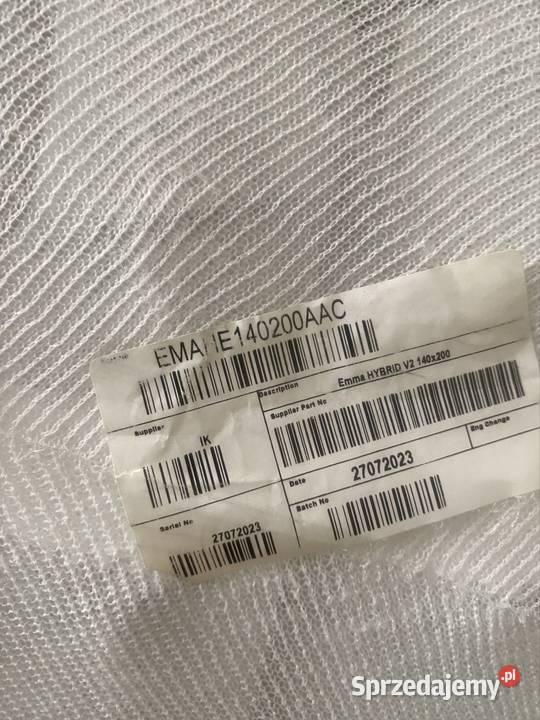 Materac 140x200 Emma Hybrydowy mazowieckie Mińsk Mazowiecki