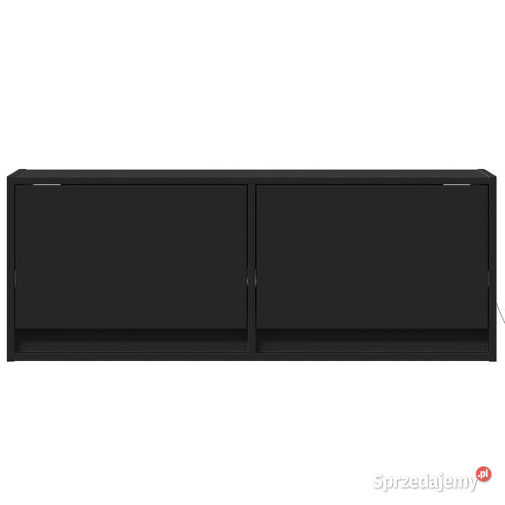 Ścienna szafka TV z LED czarna 100x31x35 Warszawa