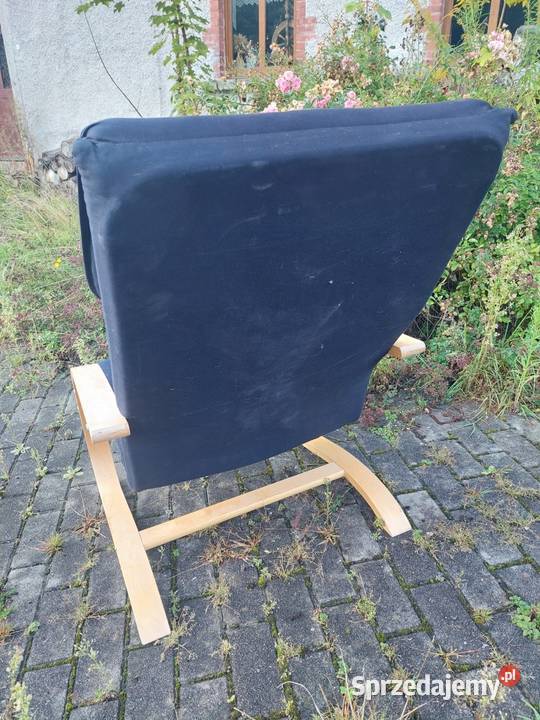 Fotel Ikea czarny dolnośląskie Jelenia Góra