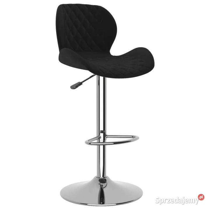 Stołki barowe 2 czarne obite aksamitem WM334908 Warszawa