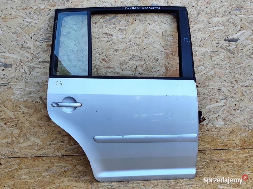VW TOURAN I 0307r DRZWI LEWY TYŁ TYLNE SZYBA osobowe Przemęt