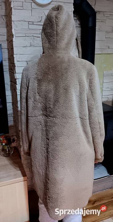 ZARA Damskie Beżowe Futerko Dwustronne brązowy/beżowy Opole