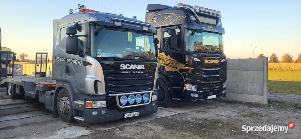Scania laweta pomoc drogowa Wąbrzeźno