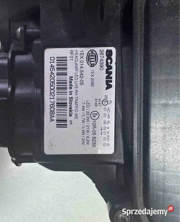 Scania R S Lampa LED Reflektor Lewy Lewa Strona Kargowa