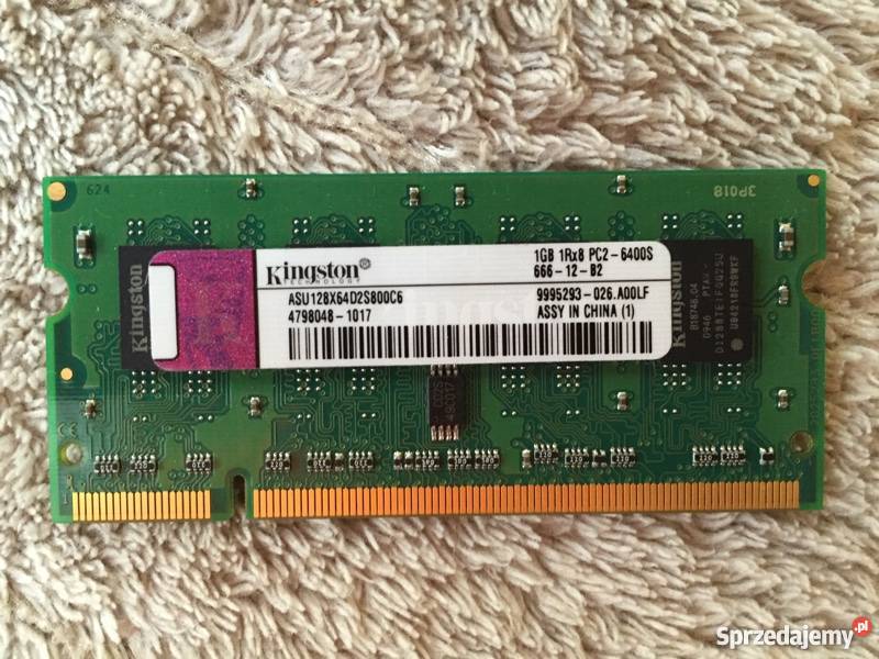Pamięć Kingston SODIMM DDR2 1 GB PC5300 do mazowieckie Warszawa