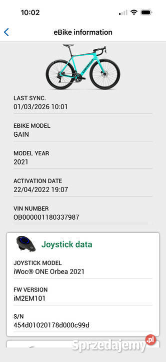 Rower elektryczny Orbea Gain 01 L55 Gravel Milanówek