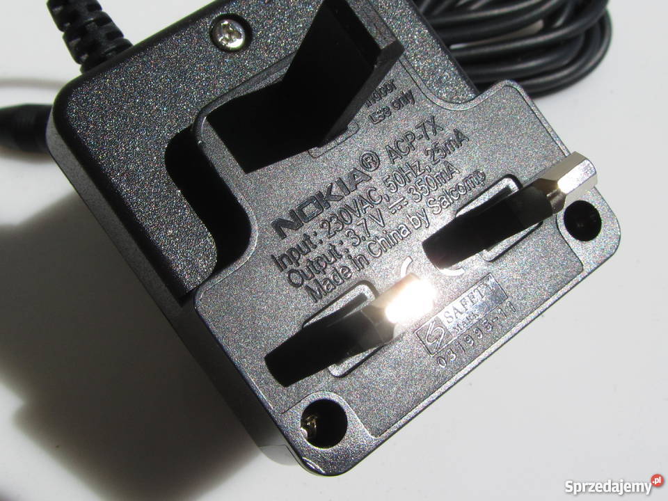 Ładowarka Nokia ACP 7X DC 37V 350 mA wtyczka UK Olecko
