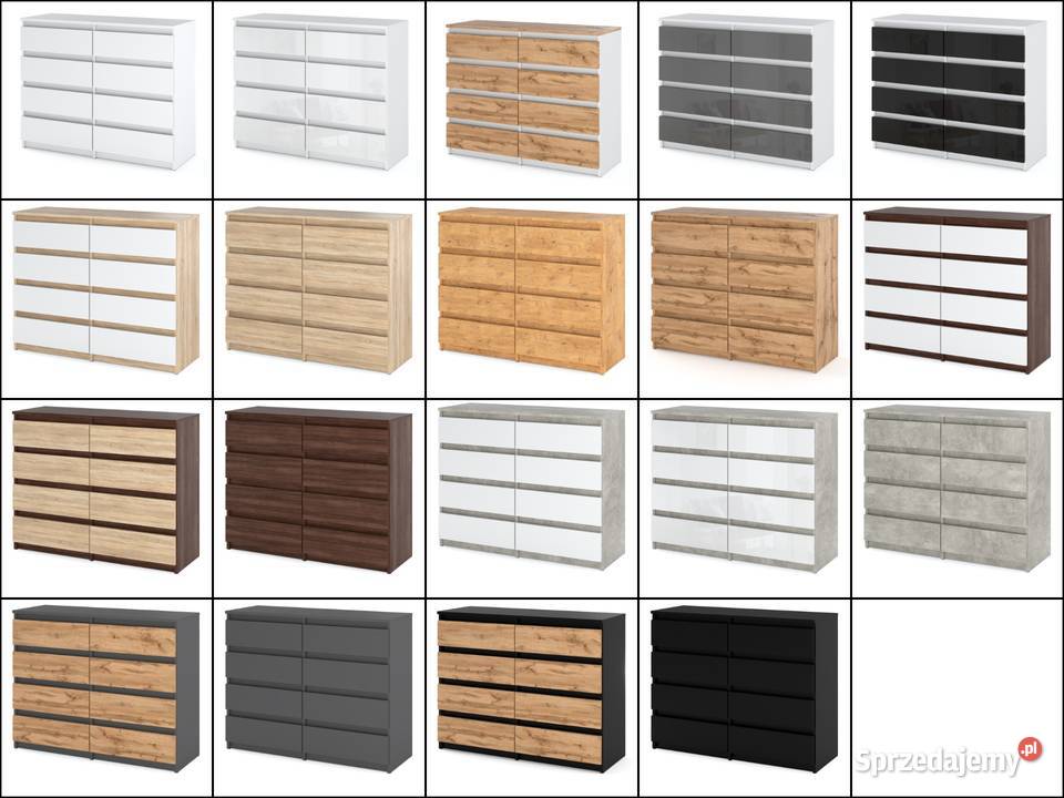 Komoda Wysoka 8 Szuflad 120 Duża Szafka Rtv Do Komody Elbląg