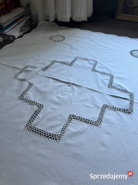Obrus szydełkowy ręcznie robiony rękodzieło śląskie Zabrze