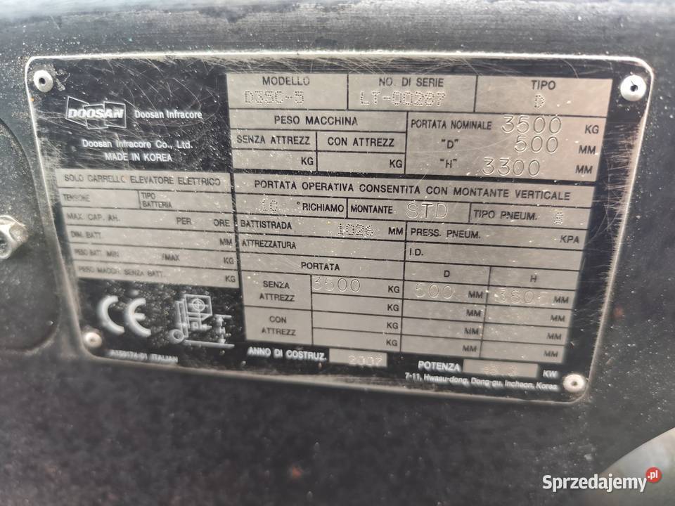 Wózek widłowy Mitsubishi 25 T tony diesel Doosan Maków Podhalański