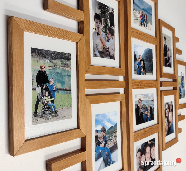 Drewniana Multirama Ramka na 10 zdjęć 15X21 małopolskie Kraków