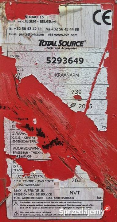 Ramię teleskopowe do wózka widłowego TVH KR51 5 Mszana Dolna