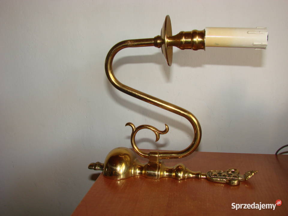 stary mosiężny kinkiet Pruszcz Gdański