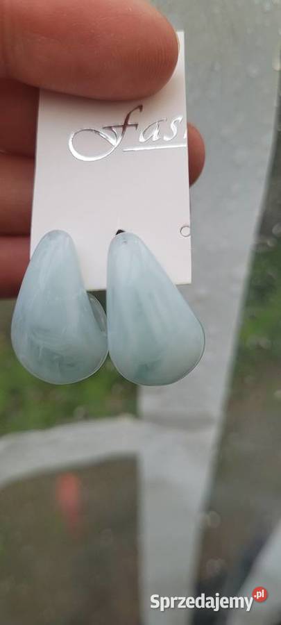 Jasno niebieskie kolczyki łezki Legnica