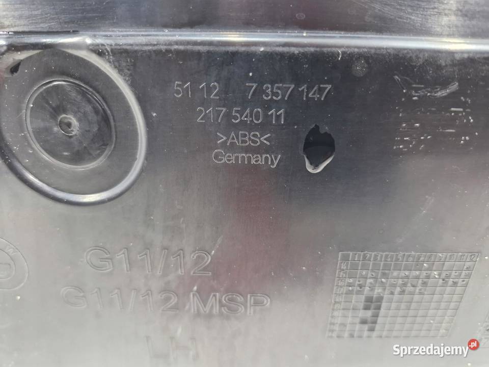 BMW G11 G12 MOCOWANIE ŚLIZG ZDERZAKA LEWY TYŁ dolnośląskie