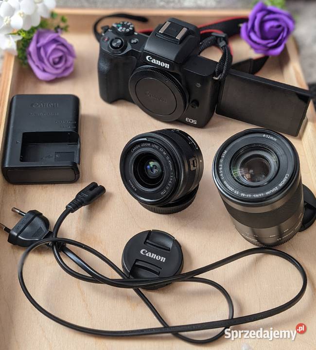 Aparat bezlusterkowiec Canon EOS M50 2 obiektywy Warszawa