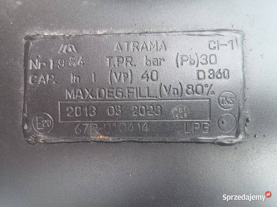Butla LPG walec 41L Biała Podlaska