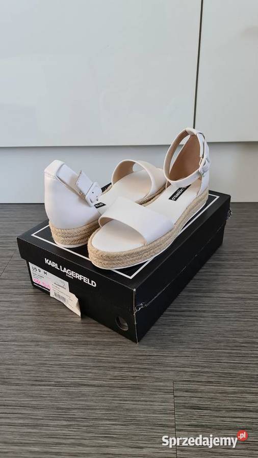 Nowe skórzane espadryle sandały Karl Lagerfeld Sandały i klapki sprzedam