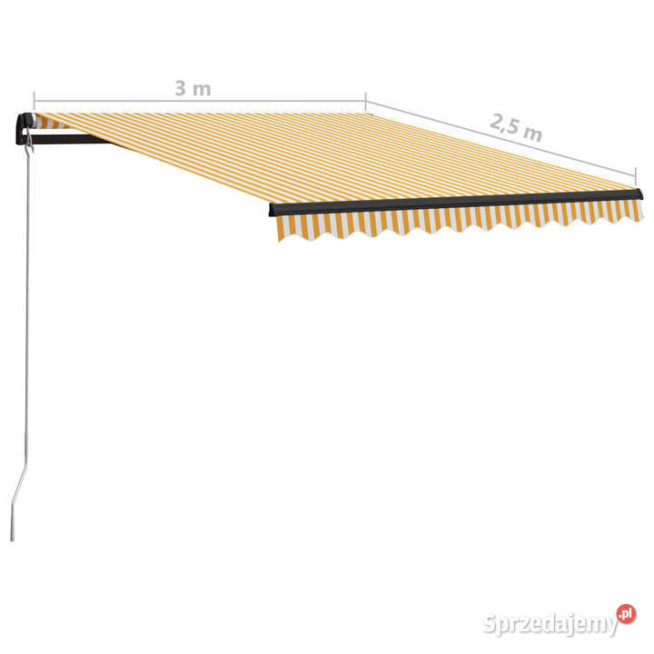 Ręcznie zwijana markiza z LED 300 x 250 mazowieckie