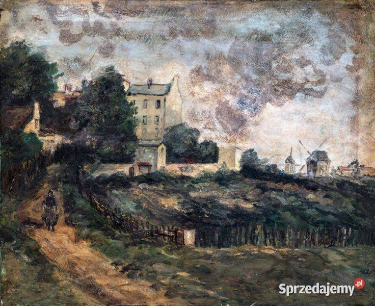 Stary obraz olejny Francja pomorskie Kartuzy sprzedam